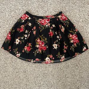 Forever 21 Floral Mini Circle Skirt